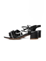 Sandale Dama din piele naturala 22069 BLACK | FORMAZIONE