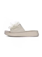 Papuci Dama din piele naturala 28-31 CREAM | FORMAZIONE