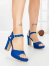 Sandale Dama cu Toc Gros si Platforma JJ23-18 ROYAL BLUE | FESTISIMO