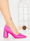 Pantofi cu Toc Gros G60-11 FUSHIA | FESTISIMO