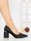 Pantofi cu Toc Gros G60-11 BLACK | FESTISIMO
