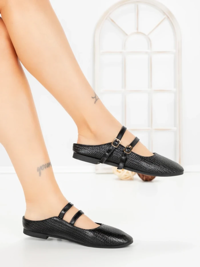 Papuci Dama cu Talpa Joasa PS888-33 BLACK | CINK ME