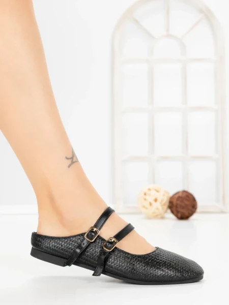Papuci Dama cu Talpa Joasa PS888-33 BLACK | CINK ME