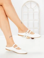 Papuci Dama cu Talpa Joasa PS888-33 WHITE | CINK ME