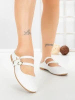 Papuci Dama cu Talpa Joasa PS888-33 WHITE | CINK ME