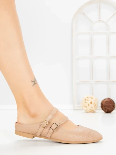 Papuci Dama cu Talpa Joasa PS888-33 KHAKI | CINK ME
