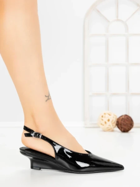 Pantofi cu Toc mic L09-2 BLACK | CINK ME
