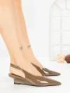 Pantofi cu Toc mic L09-2 KHAKI | CINK ME