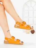 Sandale Dama cu Talpa Joasa LH775 ORANGE | CINK ME