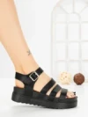 Sandale Dama cu Platforma 98-142 BLACK | VIVIRICH