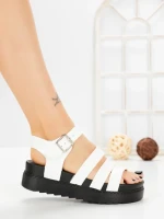 Sandale Dama cu Platforma 98-142 WHITE | VIVIRICH