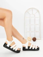 Sandale Dama cu Platforma 98-142 WHITE | VIVIRICH