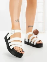 Sandale Dama cu Platforma 98-142 WHITE | VIVIRICH