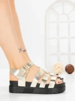 Sandale Dama cu Platforma 98-142 GOLD | VIVIRICH