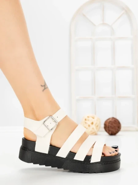 Sandale Dama cu Platforma 98-142 BEIGE | VIVIRICH