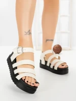 Sandale Dama cu Platforma 98-142 BEIGE | VIVIRICH