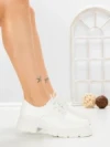 Pantofi Casual Dama 1-709 WHITE | VIVIRICH