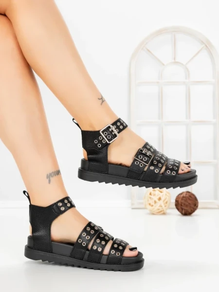 Sandale Dama cu Platforma SX-18 BLACK | VIVIRICH