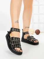 Sandale Dama cu Platforma SX-18 BLACK | VIVIRICH