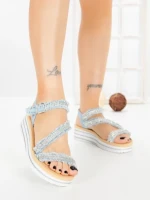 Sandale Dama cu Platforma 98-252 BLUE | VIVIRICH
