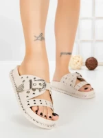 Papuci Dama cu Talpa Joasa 98-20 BEIGE | VIVIRICH