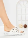 Papuci Dama cu Talpa Joasa 98-20 WHITE | VIVIRICH