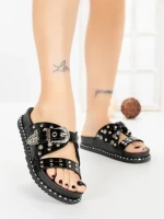 Papuci Dama cu Talpa Joasa 98-19 BLACK | VIVIRICH