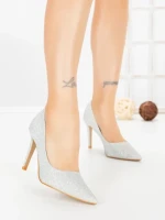 Pantofi Stiletto 66-1 SILVER | VIVIRICH