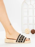 Papuci Dama cu Talpa Joasa 98-233 BLACK | VIVIRICH