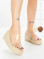 Papuci Dama cu Platforma 1-820 NUDE | VIVIRICH