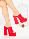 Papuci Dama cu Toc TOT-137 RED | L.DAY