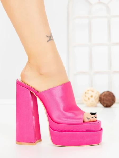 Papuci Dama cu Toc TOT-137 FUCHSIA | L.DAY