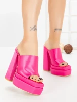 Papuci Dama cu Toc TOT-137 FUCHSIA | L.DAY