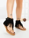 Sandale Dama cu Talpa Joasa WL642 BLACK | ABLOOM