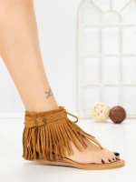 Sandale Dama cu Talpa Joasa WL642 CAMEL | ABLOOM