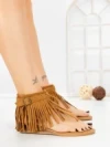 Sandale Dama cu Talpa Joasa WL642 CAMEL | ABLOOM