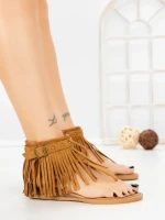 Sandale Dama cu Talpa Joasa WL642 CAMEL | ABLOOM