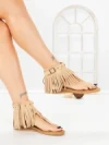 Sandale Dama cu Talpa Joasa WL642 BEIGE | ABLOOM