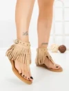 Sandale Dama cu Talpa Joasa WL642 BEIGE | ABLOOM