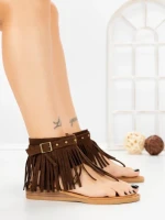 Sandale Dama cu Talpa Joasa WL642 BROWN | ABLOOM
