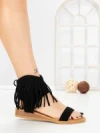 Sandale Dama cu Talpa Joasa WL641 BLACK | ABLOOM