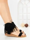 Sandale Dama cu Talpa Joasa WL641 BLACK | ABLOOM