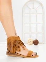 Sandale Dama cu Talpa Joasa WL641 CAMEL | ABLOOM
