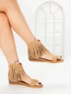 Sandale Dama cu Talpa Joasa WL641 KHAKI | ABLOOM