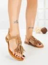 Sandale Dama cu Talpa Joasa WL650 KHAKI | ABLOOM