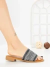 Papuci Dama cu Talpa Joasa LS9017 BLACK | ABLOOM