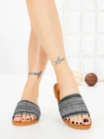 Papuci Dama cu Talpa Joasa LS9017 BLACK | ABLOOM