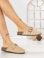 Papuci Dama cu Talpa Joasa 5LE36 KHAKI | MEI