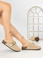 Papuci Dama cu Talpa Joasa 5LE36 KHAKI | MEI