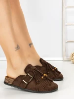 Papuci Dama cu Talpa Joasa 5LE70 BROWN | MEI